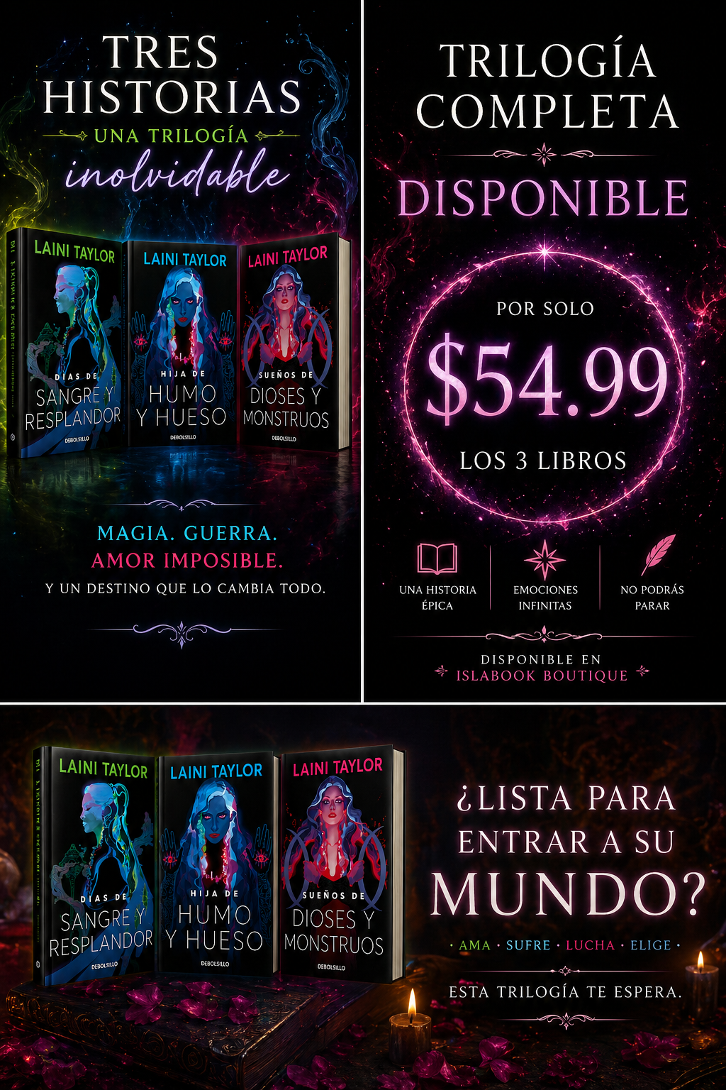 Trilogía “Hija de humo y hueso”